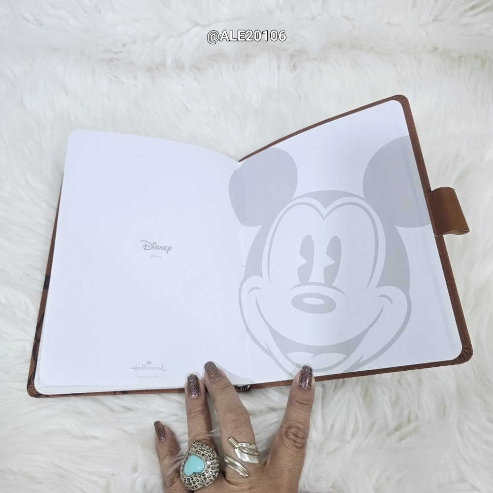Walt Disney Mickey MouseBrown Leather Journal BlankPages Book drawing - Picture 7 of 15